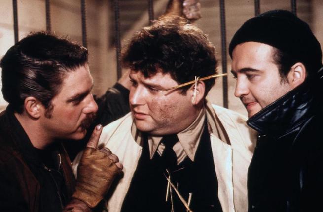 Bruce McGill, Stephen Furst, John Belushi