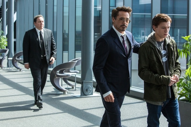 Jon Favreau, Robert Downey jr., Tom Holland