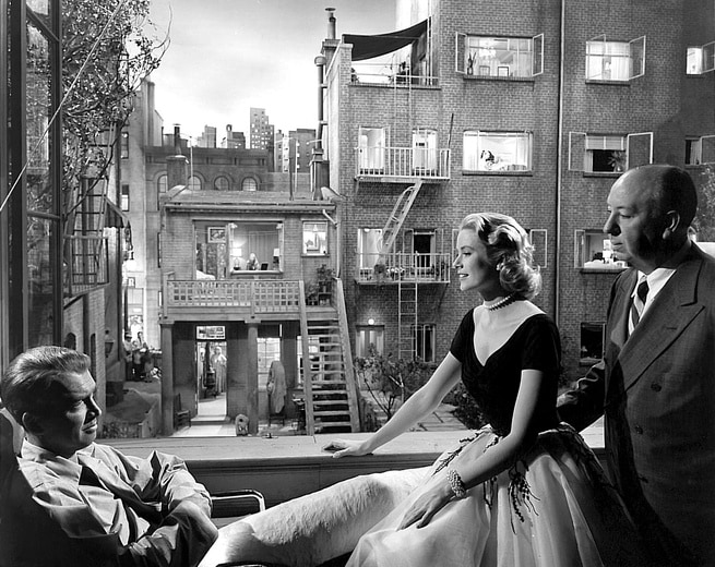 Alfred Hitchcock, Grace Kelly, James Stewart