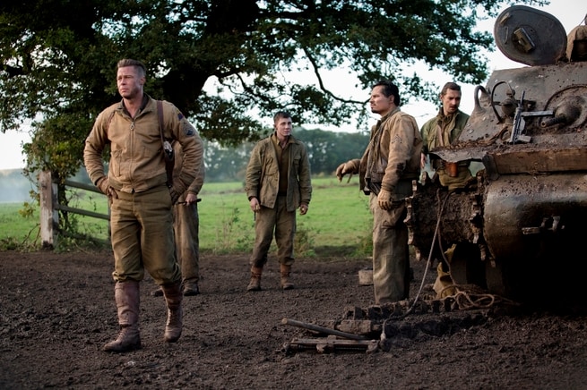Brad Pitt, Logan Lerman, Michael Peña, Shia LaBeouf