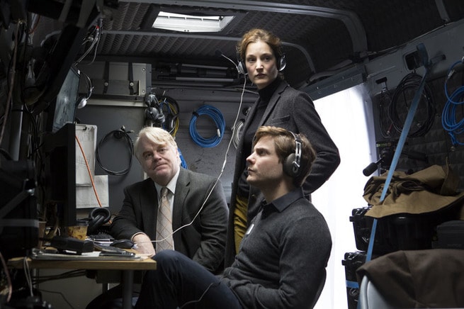 Philip Seymour Hoffman, Daniel Brühl, Ursina Lardi