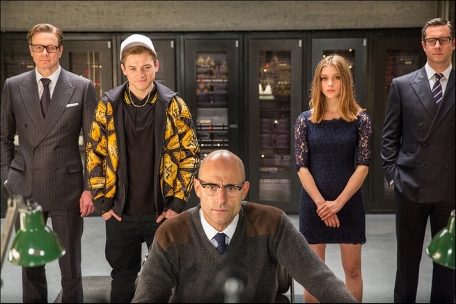 Colin Firth, Taron Egerton, Mark Strong, Sophie Cookson