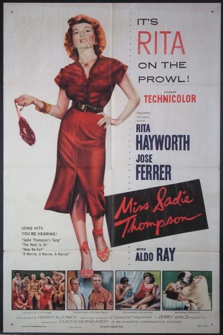 JOSE FERRER SPARTITO MUSICALE 1954 ALDO RAY FILM PIOGGIA RITA HAYWORTH 