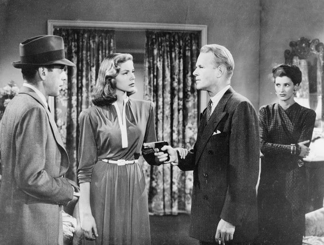 Humphrey Bogart, Martha Vickers, Lauren Bacall, John Ridgely