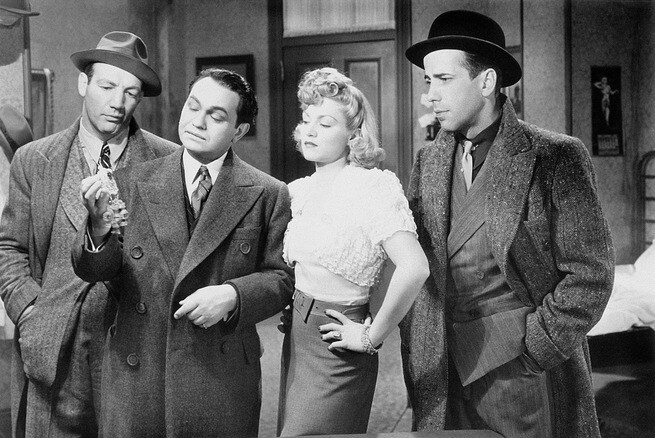 Edward G. Robinson, Humphrey Bogart, Maxie Rosenbloom, Claire Trevor