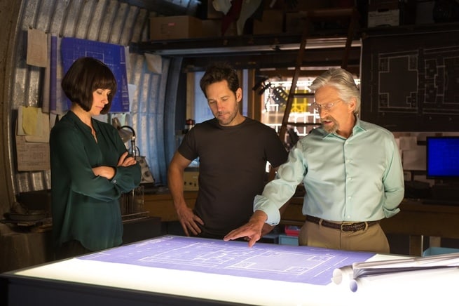 Evangeline Lilly, Paul Rudd, Michael Douglas