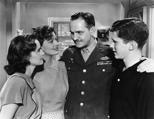 Myrna Loy, Fredric March, Teresa Wright, Michael Hall