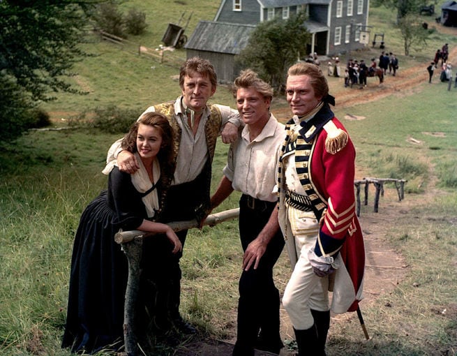 Janette Scott, Kirk Douglas, Burt Lancaster, Laurence Olivier