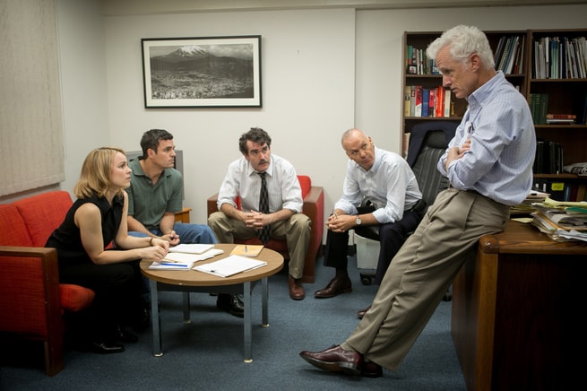 Brian d'Arcy James, Michael Keaton, John Slattery, Rachel McAdams, Mark Ruffalo