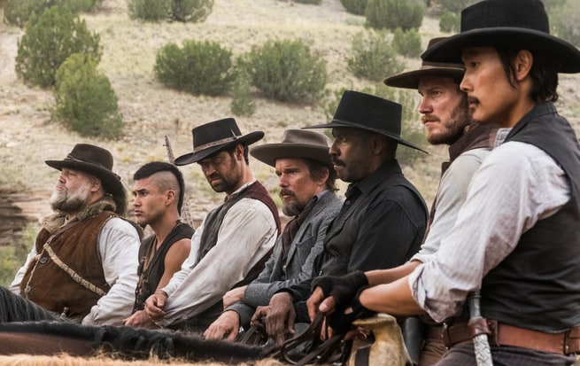 Chris Pratt, Denzel Washington, Ethan Hawke, Vincent D'Onofrio, Manuel Garcia-Rulfo, Byung-hun Lee, Martin Sensmeier