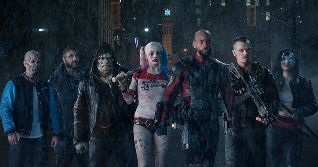 Jay Hernandez, Joel Kinnaman, Adewale Akinnuoye-Agbaje, Margot Robbie, Will Smith, Jai Courtney, Karen Fukuhara