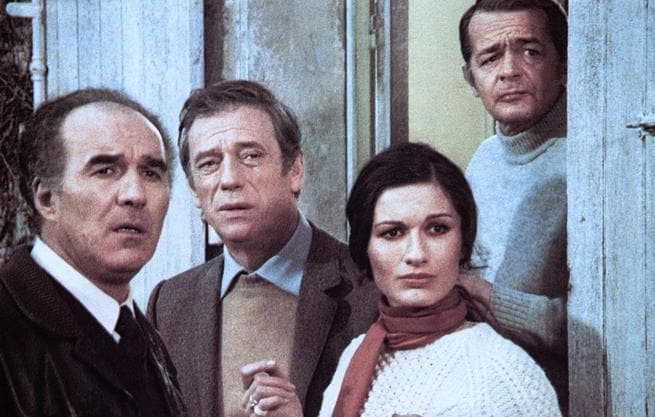 Serge Reggiani, Michel Piccoli, Yves Montand, Ludmilla Mikaël