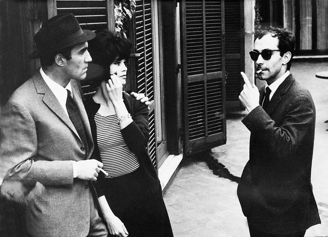 Michel Piccoli, Brigitte Bardot, Jean-Luc Godard