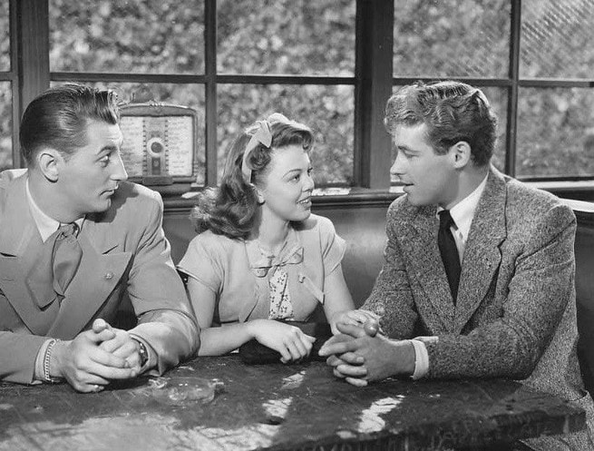 Robert Mitchum, Dorothy McGuire, Guy Madison