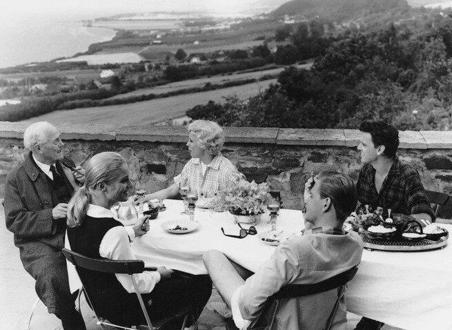 Ingrid Thulin, Bibi Andersson, Victor Sjöström