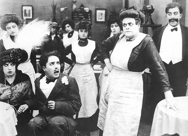 Marie Dressler, Charles Chaplin, Mabel Normand
