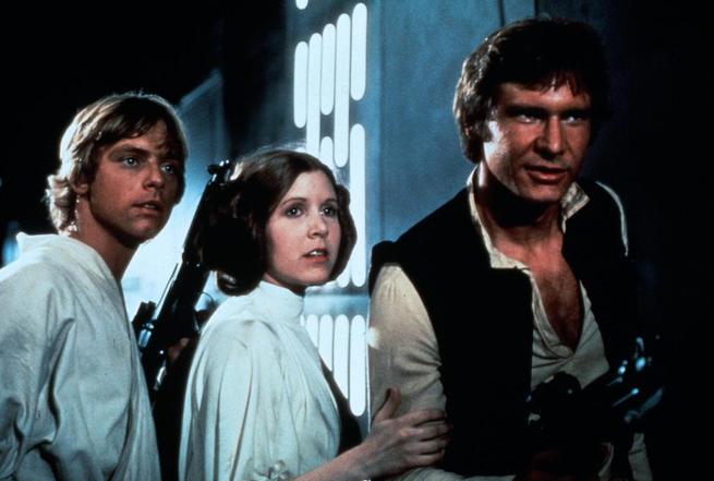 Carrie Fisher, Mark Hamill, Harrison Ford