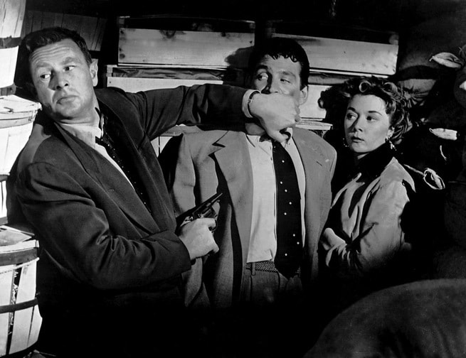 Gene Barry, Sterling Hayden, Gloria Grahame
