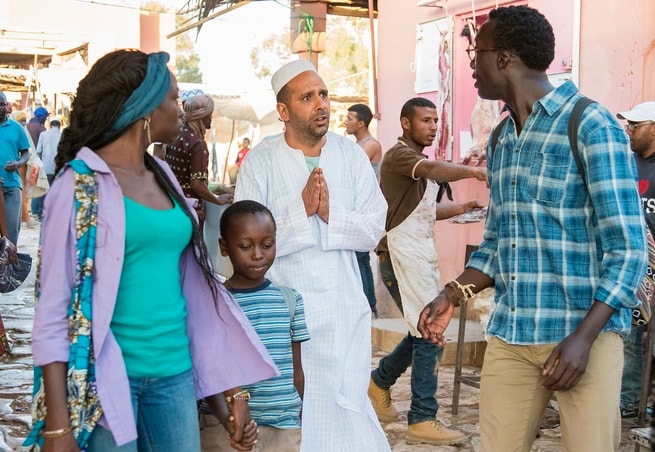 Checco Zalone, Souleymane Sylla, Manda Touré, Nassor Said Birya  (Foto di Maurizio Raspante)