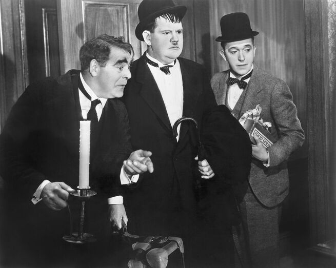 Stan Laurel, Oliver Hardy, Jack Barty