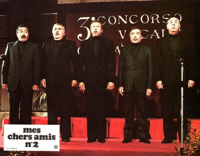 Gastone Moschin, Renzo Montagnani, Adolfo Celi, Ugo Tognazzi, Philippe Noiret