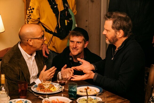 Stanley Tucci, Colin Firth, Harry Macqueen