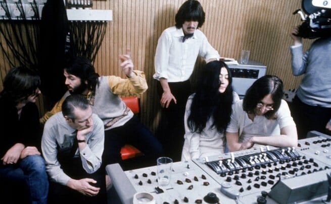 John Lennon, Paul McCartney, Ringo Starr, George Harrison, Yoko Ono, George Martin