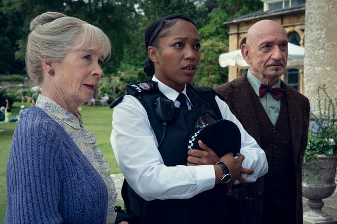 Celia Imrie, Naomi Ackie, Ben Kingsley