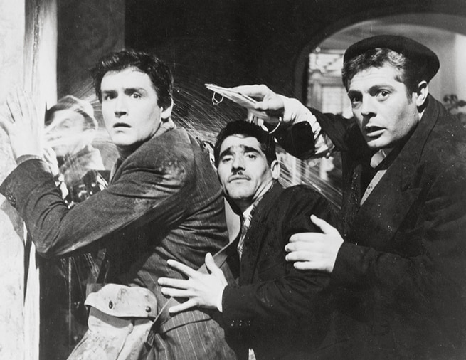 Vittorio Gassman, Tiberio Murgia, Marcello Mastroianni