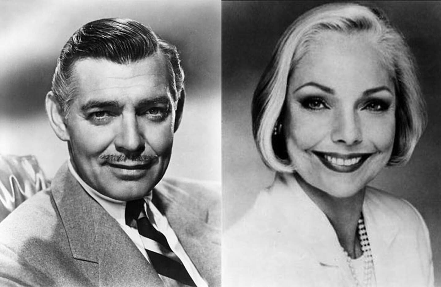 Ritratti a confronto di Clark Gable e Judy Lewis